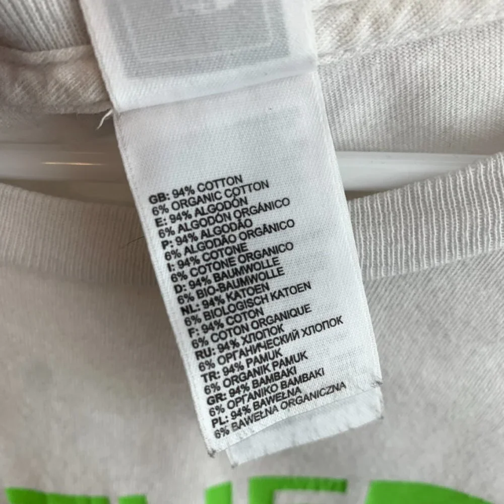 The North Face Green Logo White Short Sleeve Shirt